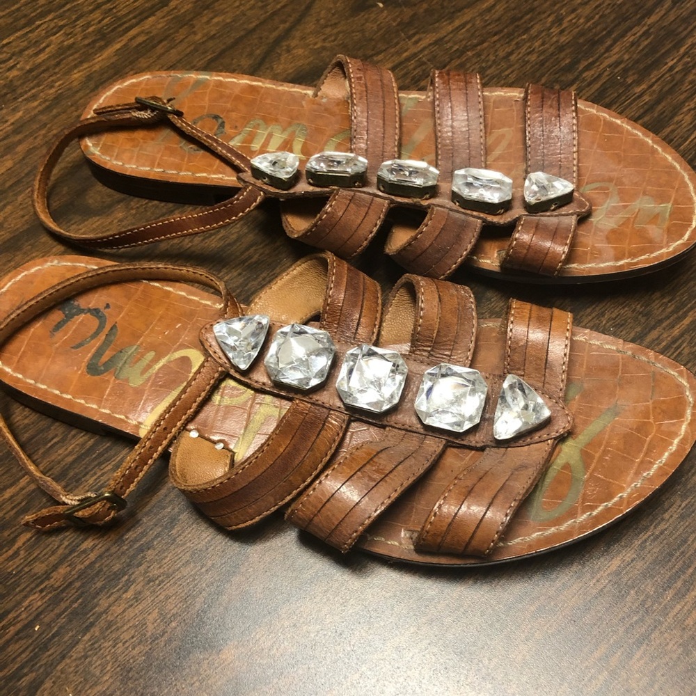 Sam Edelman Rhinestone Sandals Size 9.5 - Picture 4 of 5